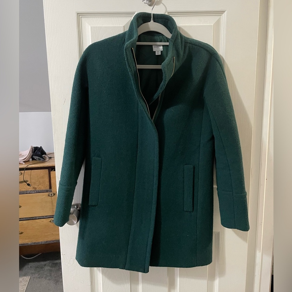 J.Crew city coat Emerald green 00